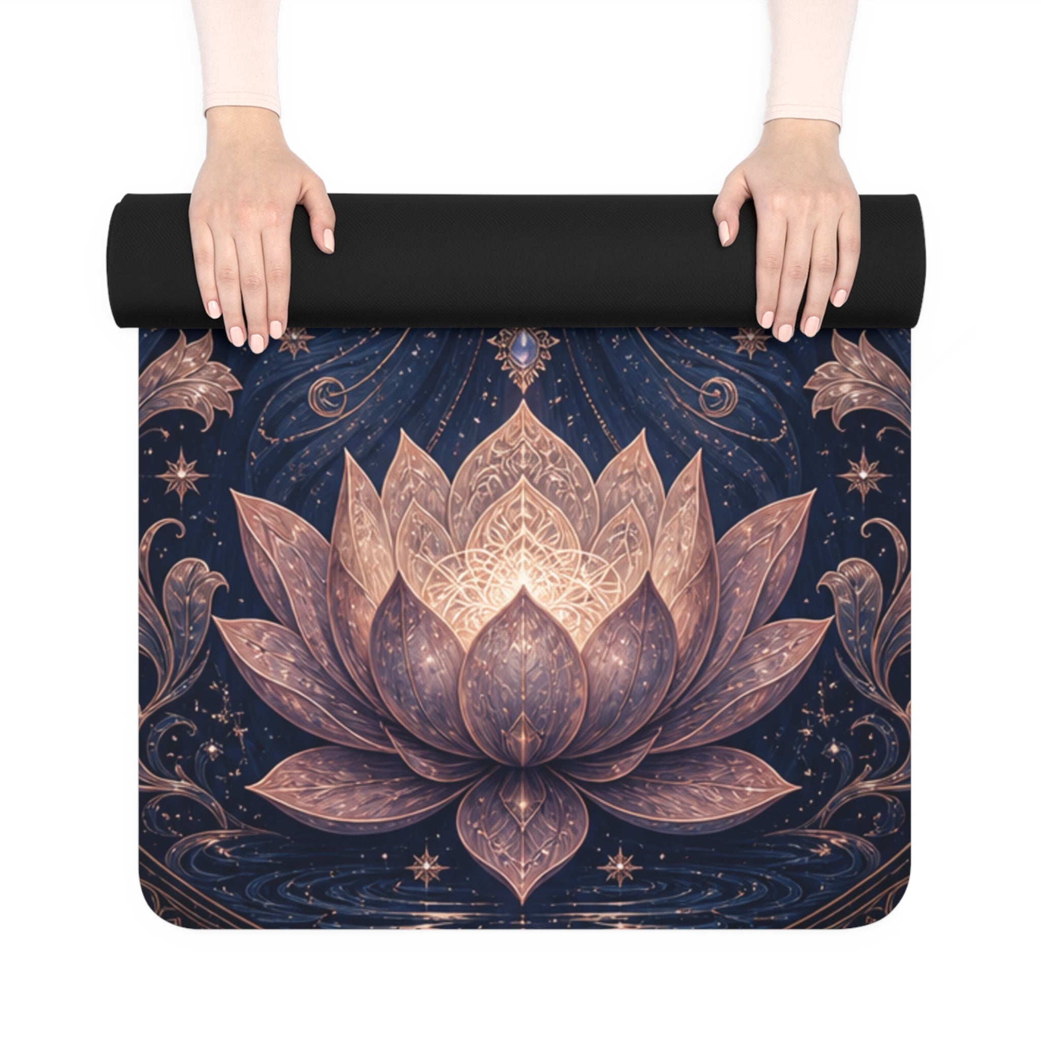 Goddess of the Moon Rubber Yoga Mat |Balance Training Yoga Mat, Non Slip Workout Mat, Fitness Accessory Printify