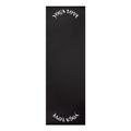 Yoga Love foam yoga mat | black mat with curved text