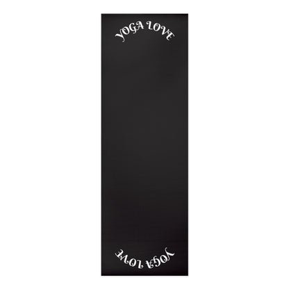 Yoga Love foam yoga mat | black mat with curved text - Best Yoga Mats for Home Workouts
