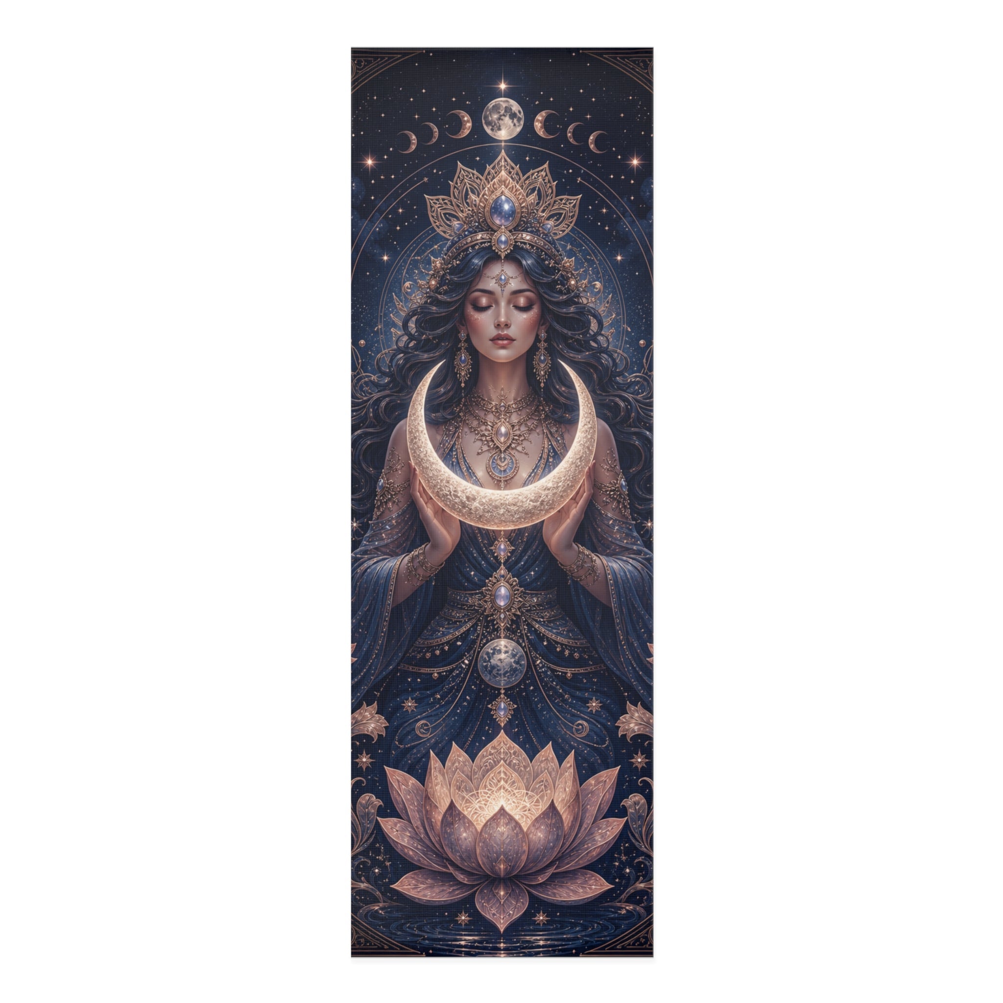 Moon Goddess Lotus Foam Yoga Mat |Balance Training Yoga Mat, Non Slip Workout Mat, Fitness Accessory Printify