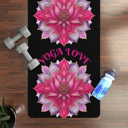 Pink Lotus Bloom Yoga Mat Inspirational Fitness Mat for Meditation, Pilates & Home Gym, Gift for Active Women - Best Yoga Mats for Home Workouts
