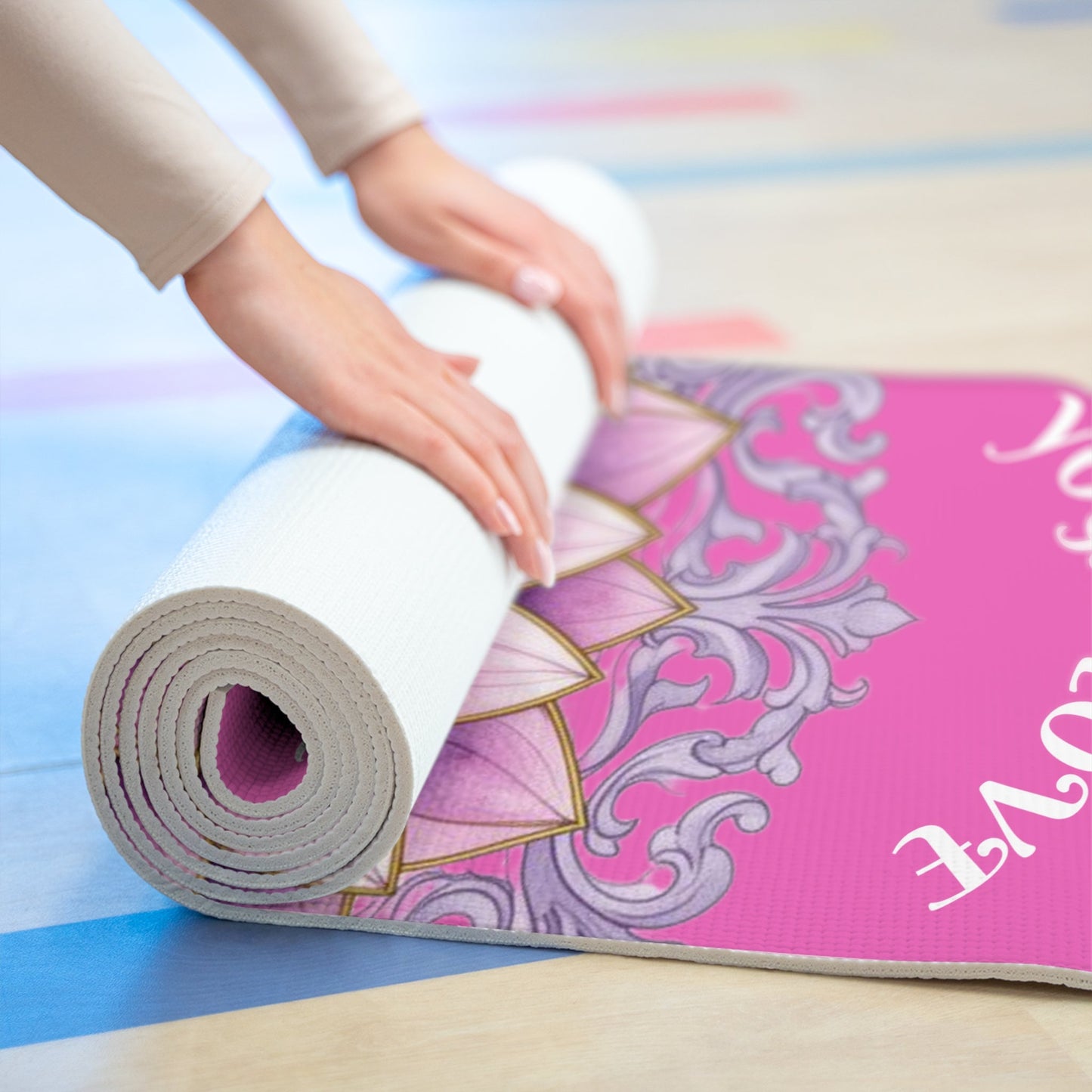 Wildflower Serenity Yoga Mat – Nature-Inspired Exercise Mat, Non-Slip Yoga Equipment, Mindfulness Gift for Her - Best Yoga Mats for Home Workouts