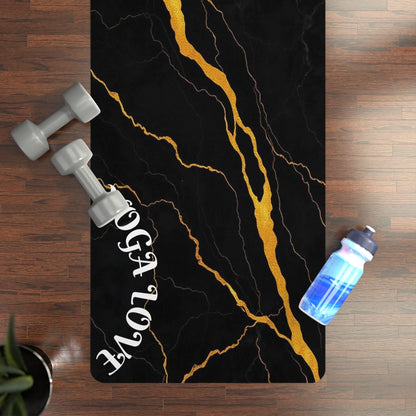 Non-slip thick yoga mat by Printify, ideal for Pilates, exercise, and home workouts, providing comfort and stability.