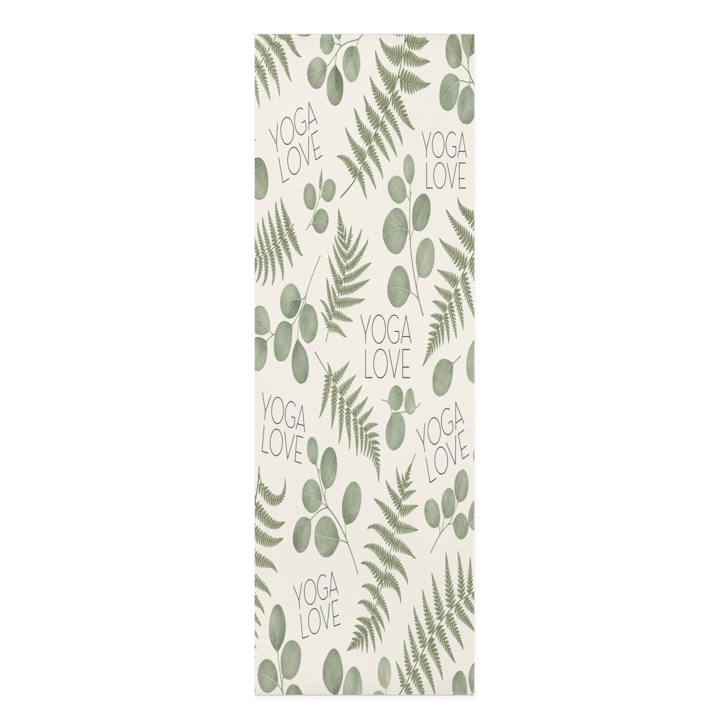 Yoga Love Ferns Pattern Yoga Mat | Botanical Exercise Mat - Best Yoga Mats for Home Workouts