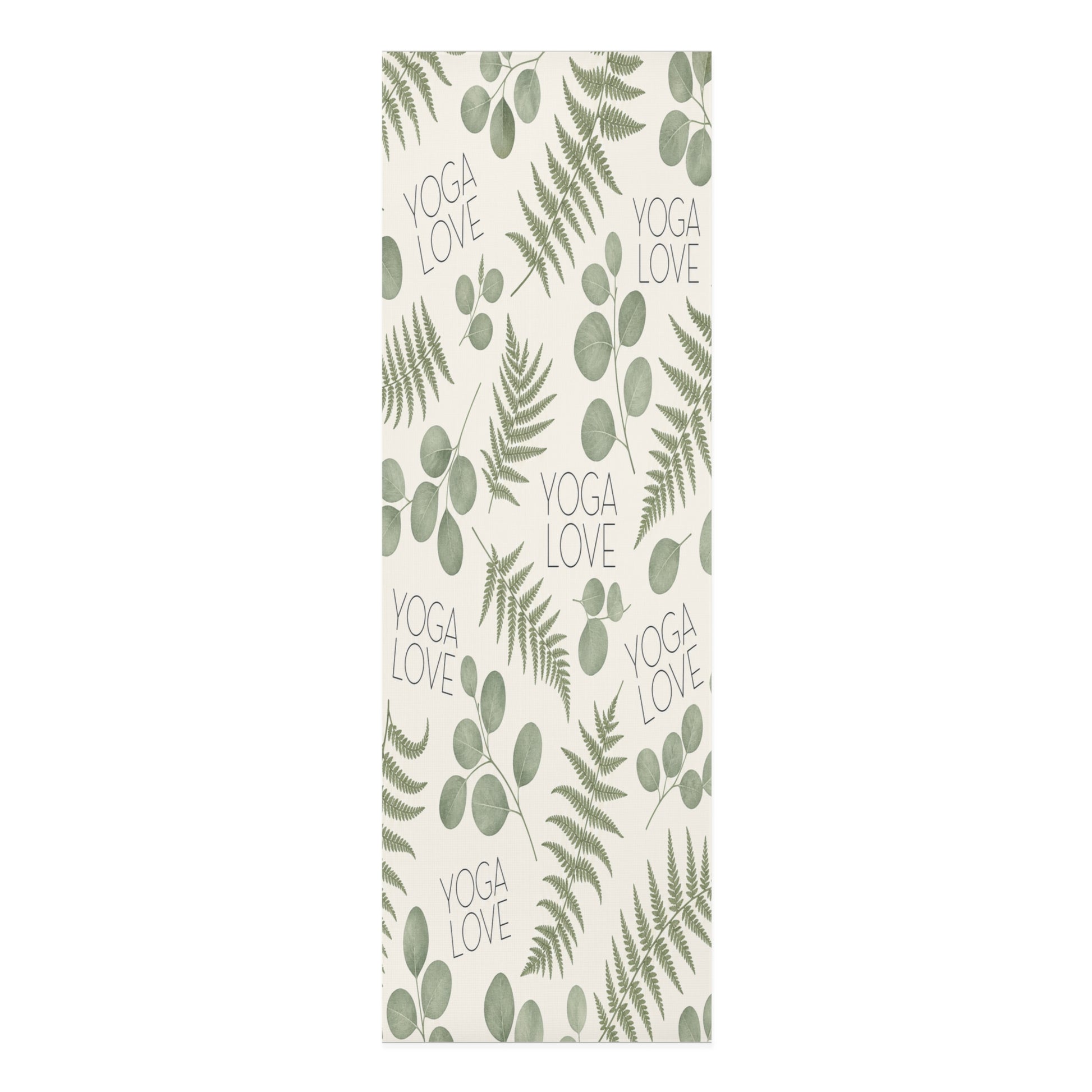Yoga Love Ferns Pattern Yoga Mat | Botanical Exercise Mat - Best Yoga Mats for Home Workouts