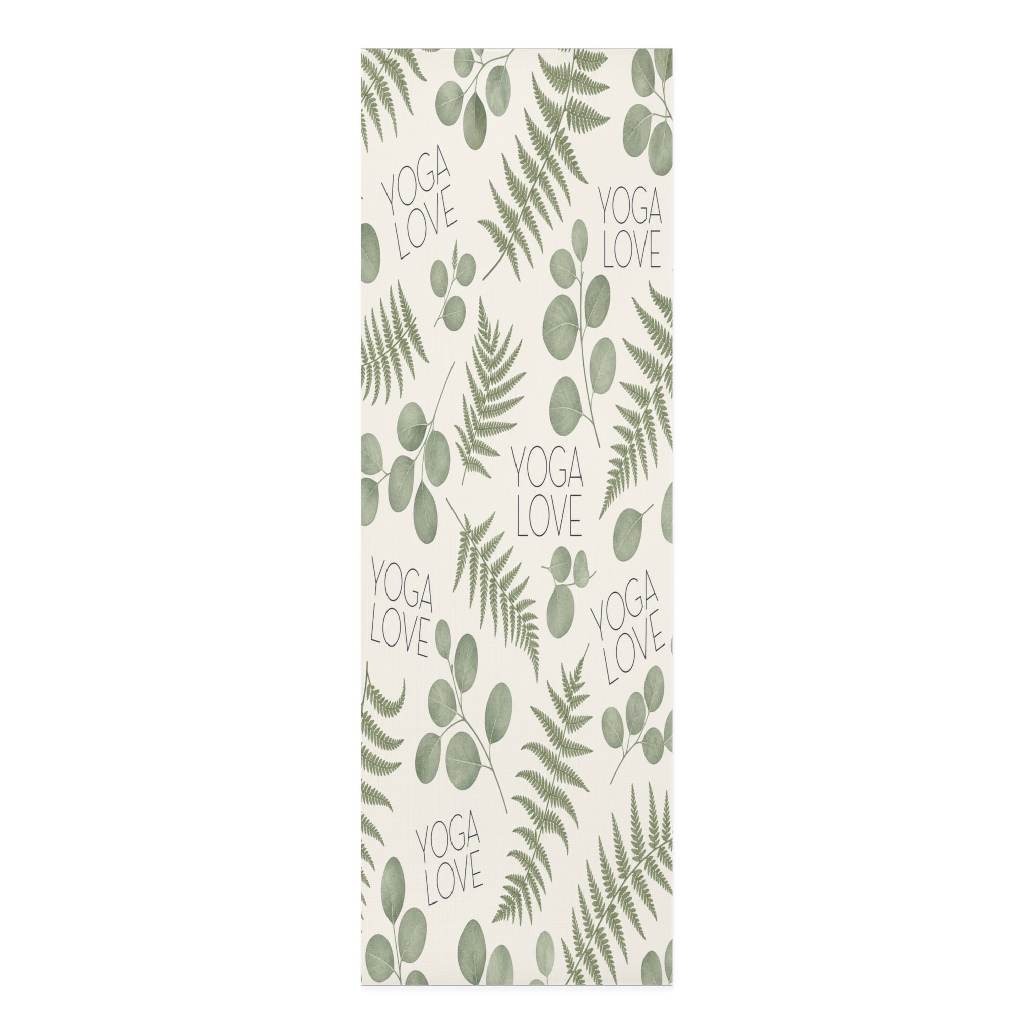 Yoga Love Ferns Pattern Yoga Mat | Botanical Exercise Mat