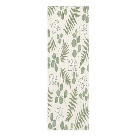 Yoga Love Ferns Pattern Yoga Mat | Botanical Exercise Mat - Best Yoga Mats for Home Workouts
