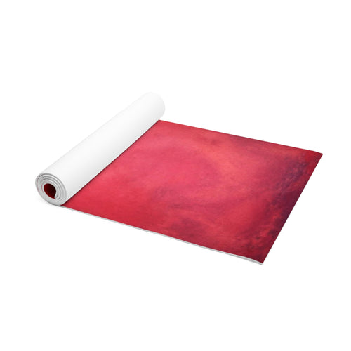 Abstract Red Ombre Foam Yoga Mat | Watercolor Gradient Exercise Mat Printify