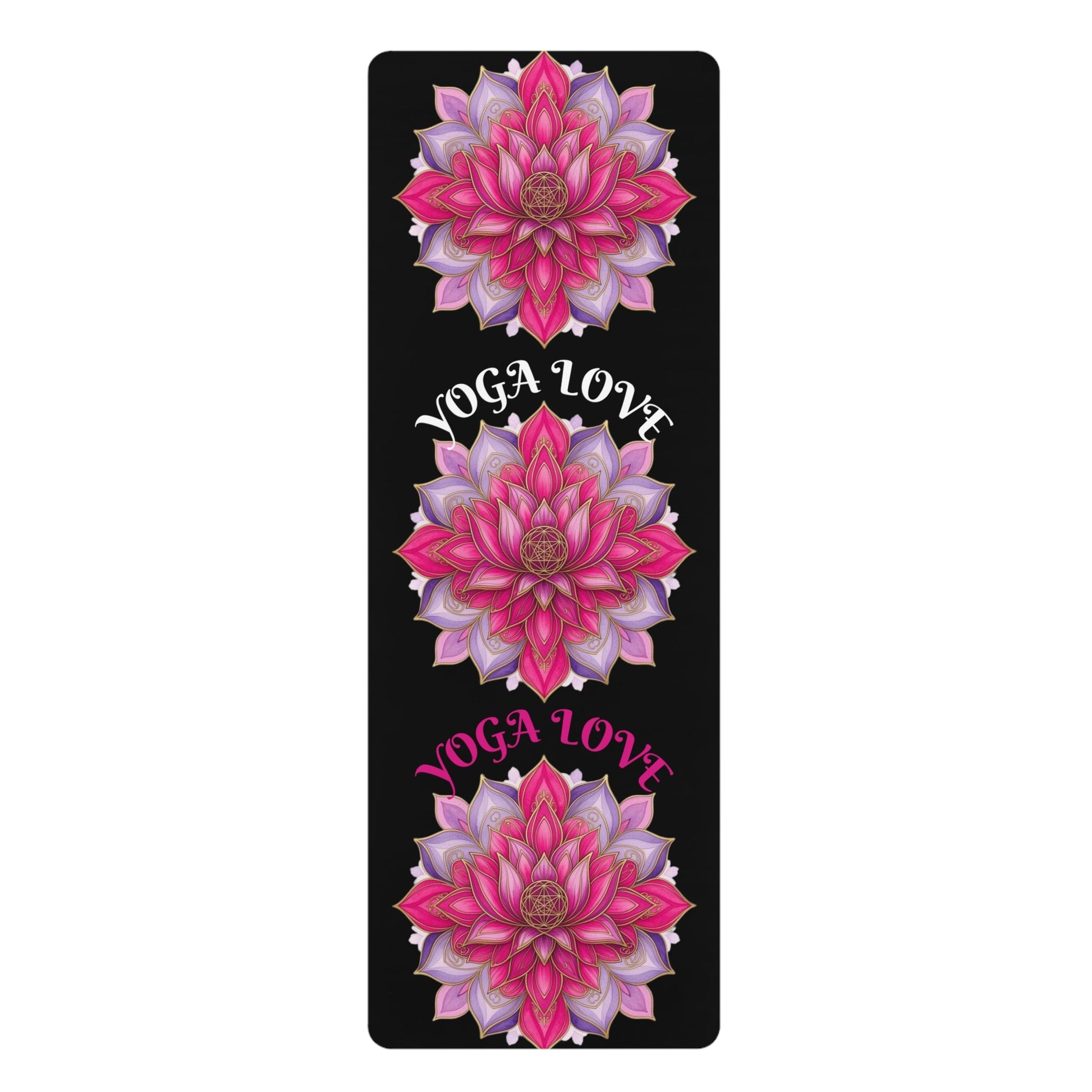 Pink Lotus Bloom Yoga Mat Inspirational Fitness Mat for Meditation, Pilates & Home Gym, Gift for Active Women - Best Yoga Mats for Home Workouts
