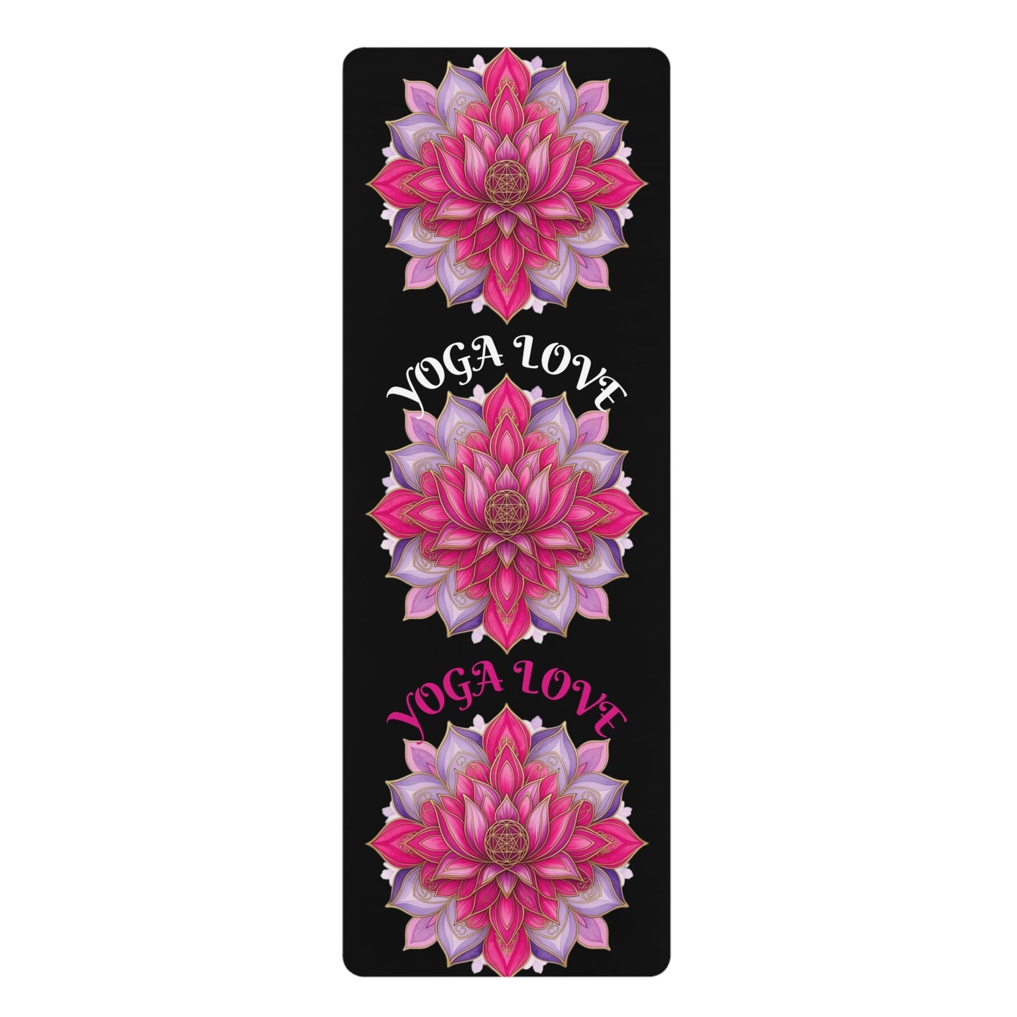 Pink Lotus Bloom Yoga Mat Inspirational Fitness Mat for Meditation, Pilates & Home Gym, Gift for Active Women - Best Yoga Mats for Home Workouts