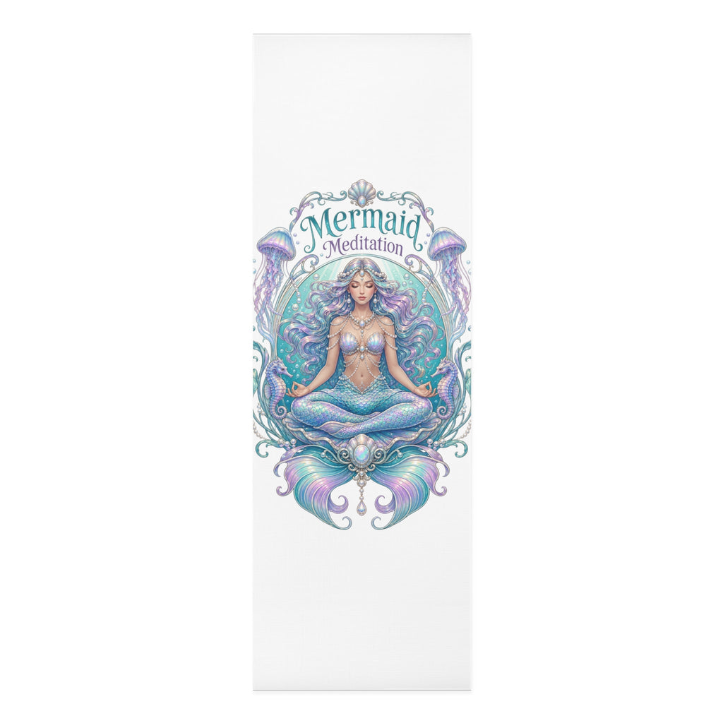 Meditation Foam Yoga Mat | Pastel Mermaid, Meditation Pose Printify