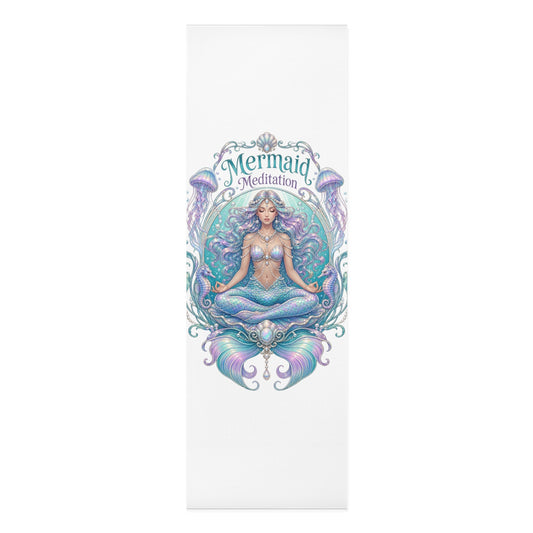 Meditation Foam Yoga Mat | Pastel Mermaid, Meditation Pose - Best Yoga Mats for Home Workouts