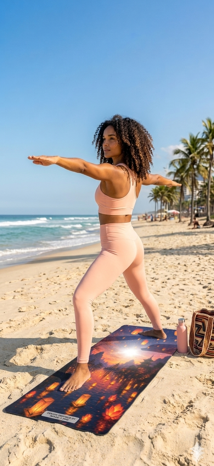 Eco Friendly Yoga Mat, Non Slip Fitness Mat, Pilates Workout Accessory - Best Yoga Mats for Home Workouts