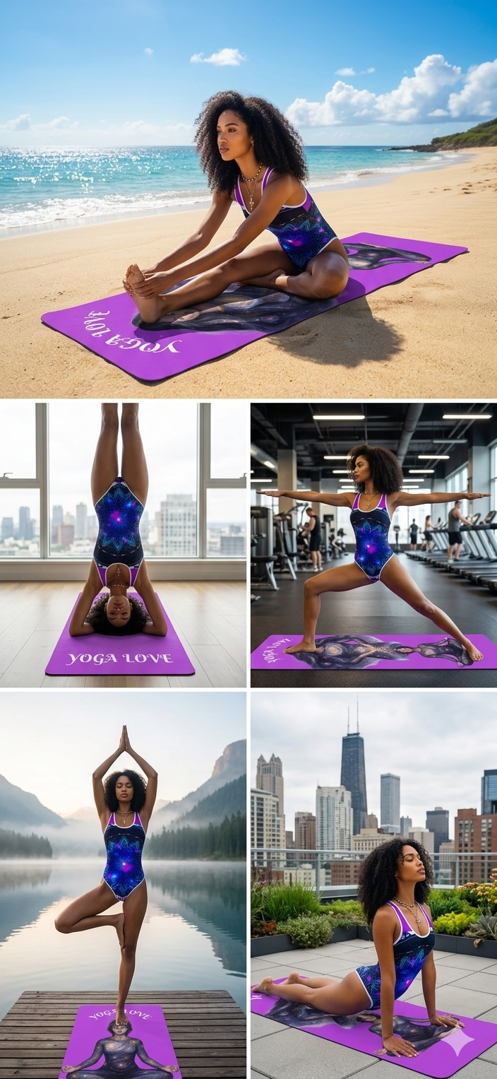 Goddess Yoga Mat, Non Slip Fitness Mat, Meditation Mat, Wellness Gift for Women, Pilates Exercise Mat Printify