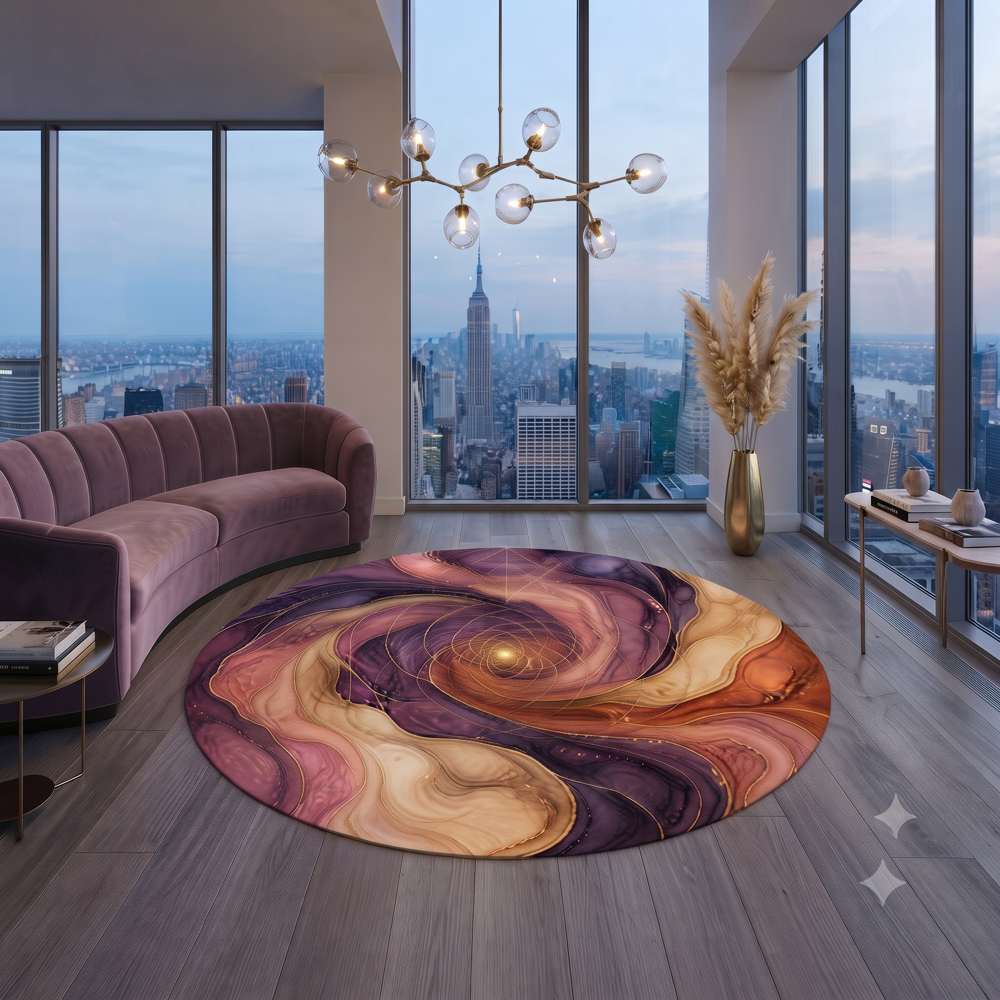 Washable Fantasy Rug Square | Enchanted Forest Rug | Fairy Circle Bedroom Decor | Machine Washable Non-Slip Floor Mat Printify