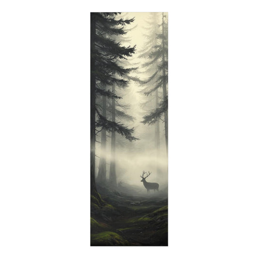 Misty Forest Deer Foam Yoga Mat | Woodland Nature Scene - Best Yoga Mats for Home Workouts