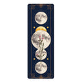 Moon Phase Floral Rubber Yoga Mat | Celestial Mooncycle Design