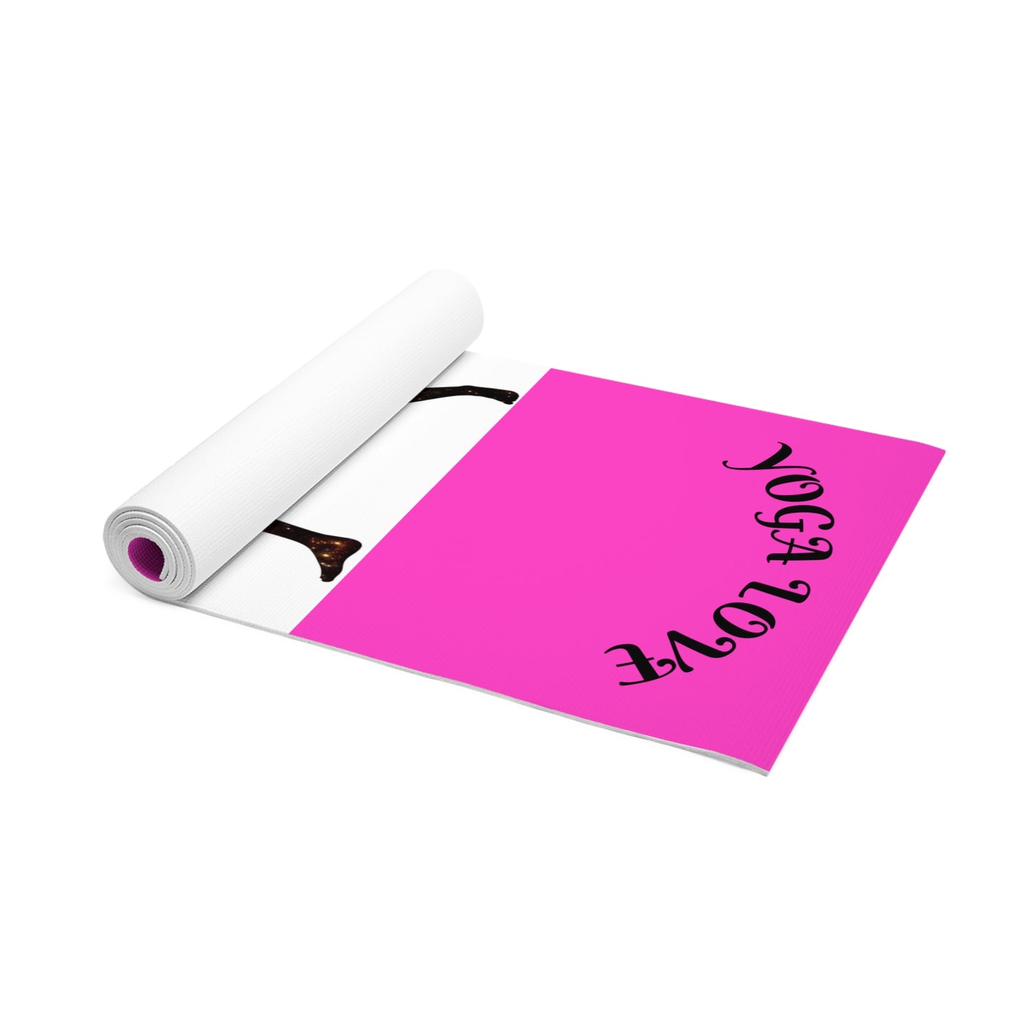 Galaxy Warrior Pose Foam Yoga Mat | Pink Yoga Love Design | Gift For Her - Best Yoga Mats for Home Workouts