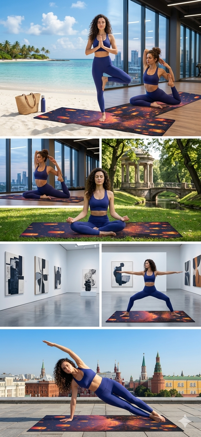 Eco Friendly Yoga Mat, Non Slip Fitness Mat, Pilates Workout Accessory - Best Yoga Mats for Home Workouts