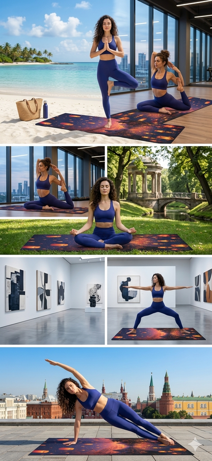 Eco Friendly Yoga Mat, Non Slip Fitness Mat, Pilates Workout Accessory - Best Yoga Mats for Home Workouts
