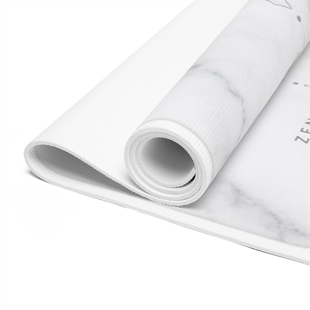 Moon Phases Lotus yoga mat | Marble meditation foam mat Printify