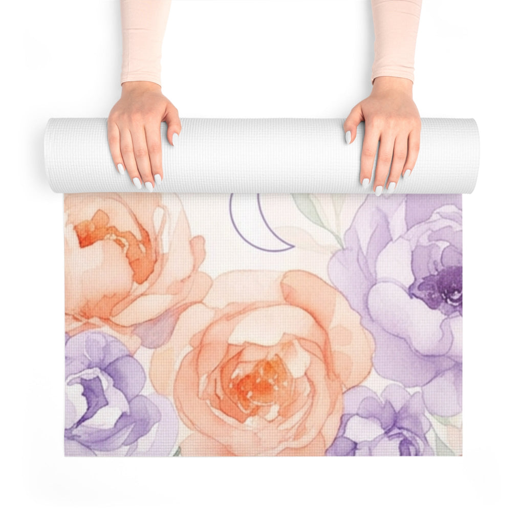 Celestial Rubber Yoga Mat, Black Women Gifts, Yoga Gifts For Her, Meditation, Inspirational Gift for Yoga Lover, Fitness Gifts, Workout Gift Printify