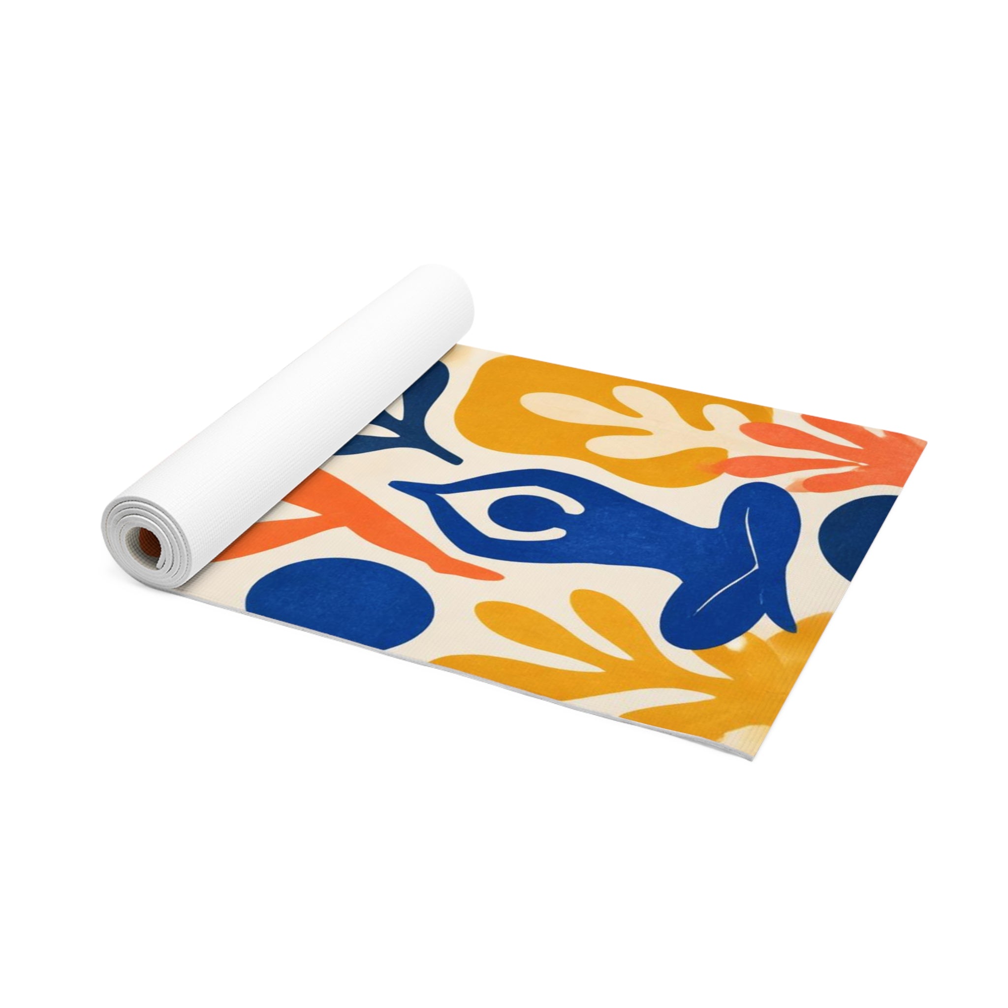 Abstract Yoga Poses Foam Yoga Mat | Colorful Figurative Flow, Botanical Shapes Printify