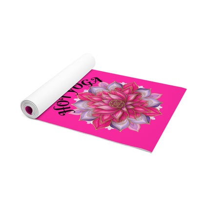 Pink Lotus Bloom Yoga Mat | Inspirational Fitness Mat for Meditation, Pilates & Home Gym, Gift for Active Women - Best Yoga Mats for Home Workouts