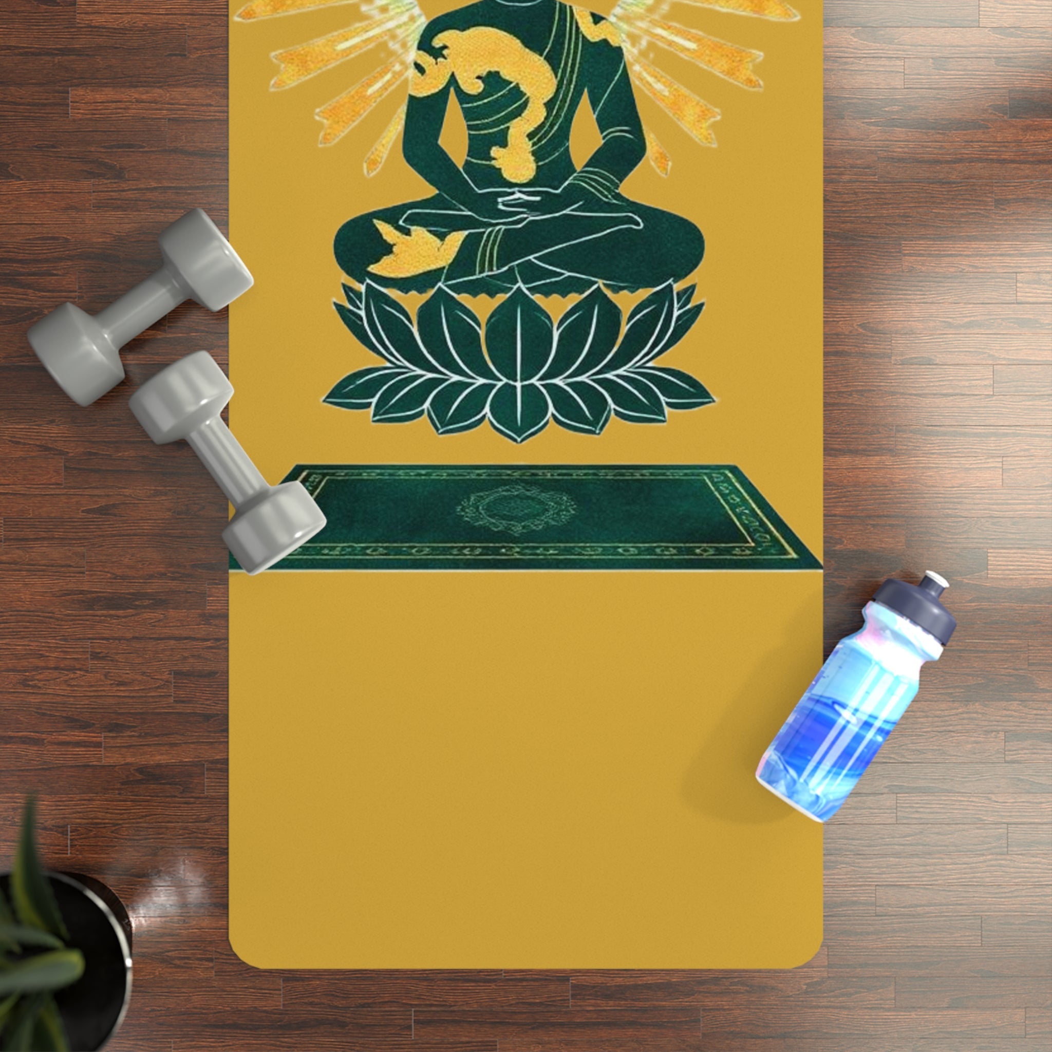 Amazing Yoga Mat, Workout Accessory, Home Gym Equipment, Fitness Gift Yoga Mat | Meditation Pose, Sun ray Mandala Printify