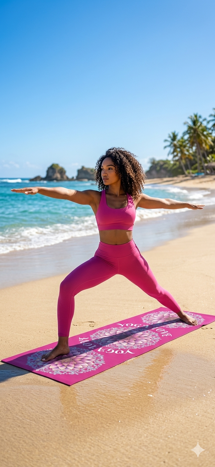 Yoga Mat | Nature-Inspired Exercise Mat, Non-Slip Yoga Equipment, Mindfulness Gift for Her Printify