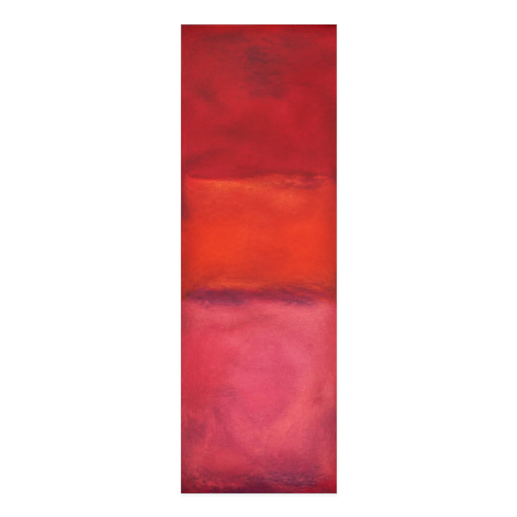 Abstract Red Ombre Foam Yoga Mat | Watercolor Gradient Exercise Mat Printify