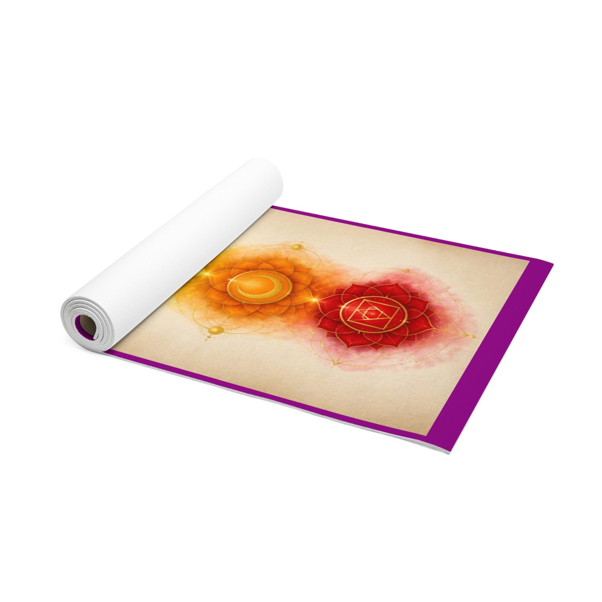 Chakra Alignment Foam Yoga Mat | Seven Chakra Symbols, Energy Healing Printify