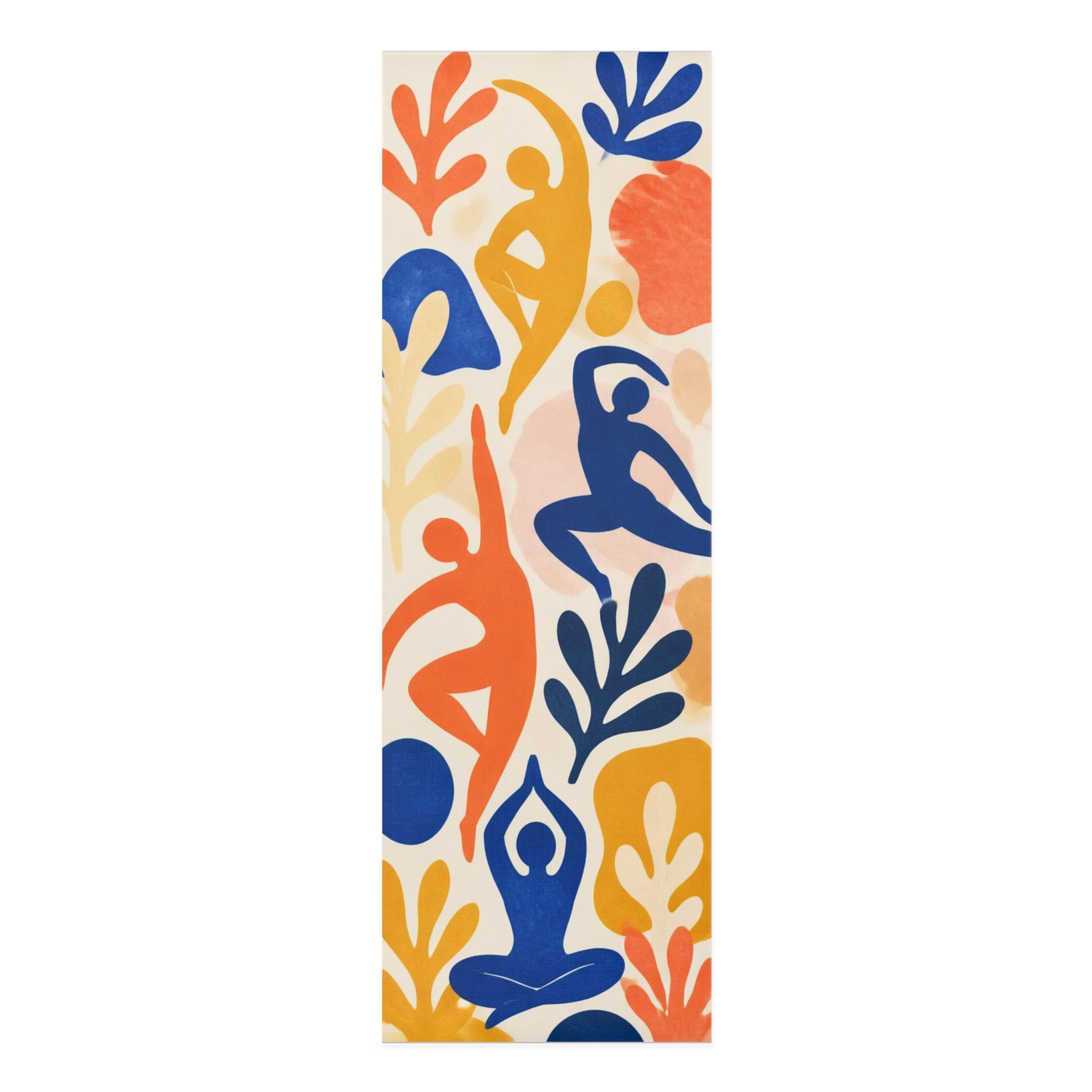 Abstract Yoga Poses Foam Yoga Mat | Colorful Figurative Flow, Botanical Shapes Printify