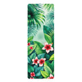 Tropical Hibiscus Leaves Rubber Yoga Mat | Floral Jungle Exercise Mat
