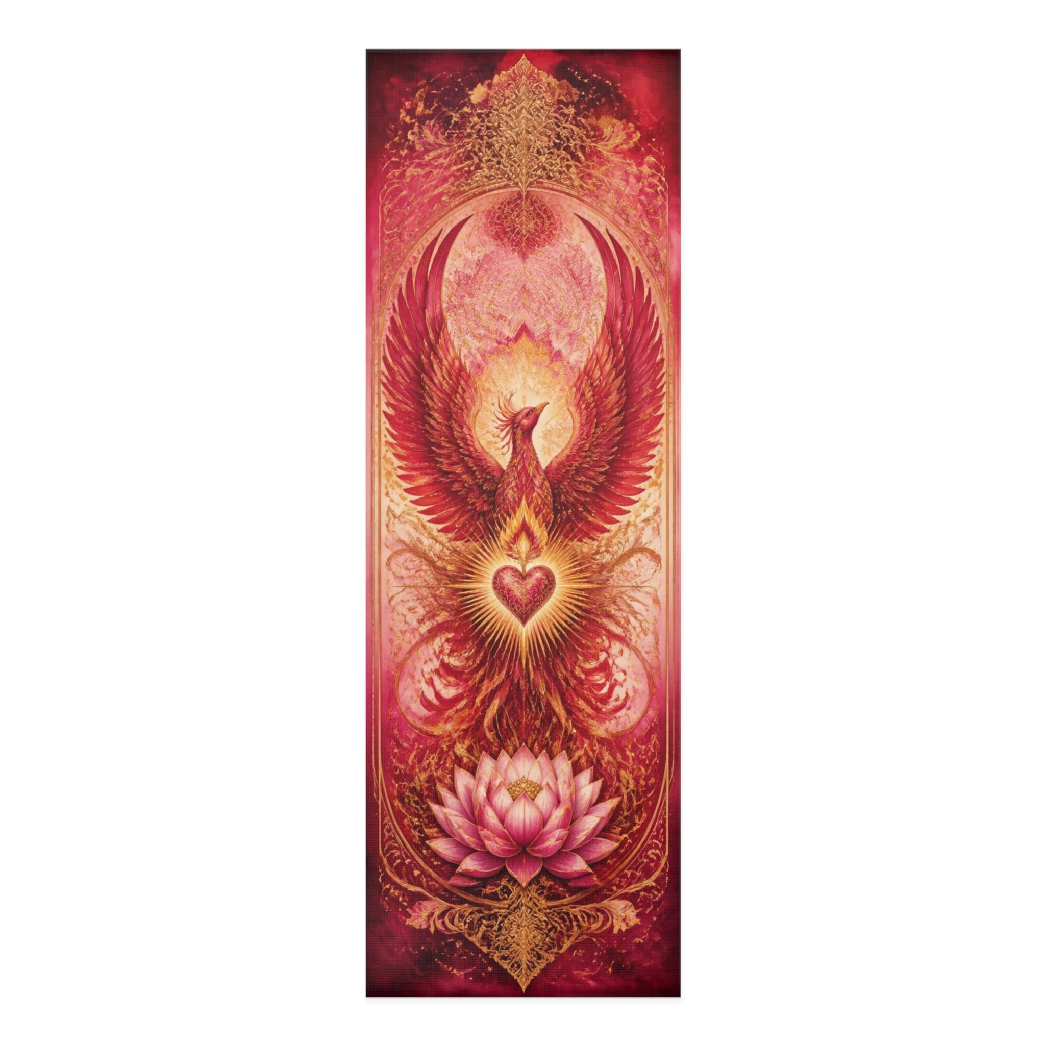 Phoenix Heart Lotus Foam Yoga Mat | Spiritual Chakra Alignment