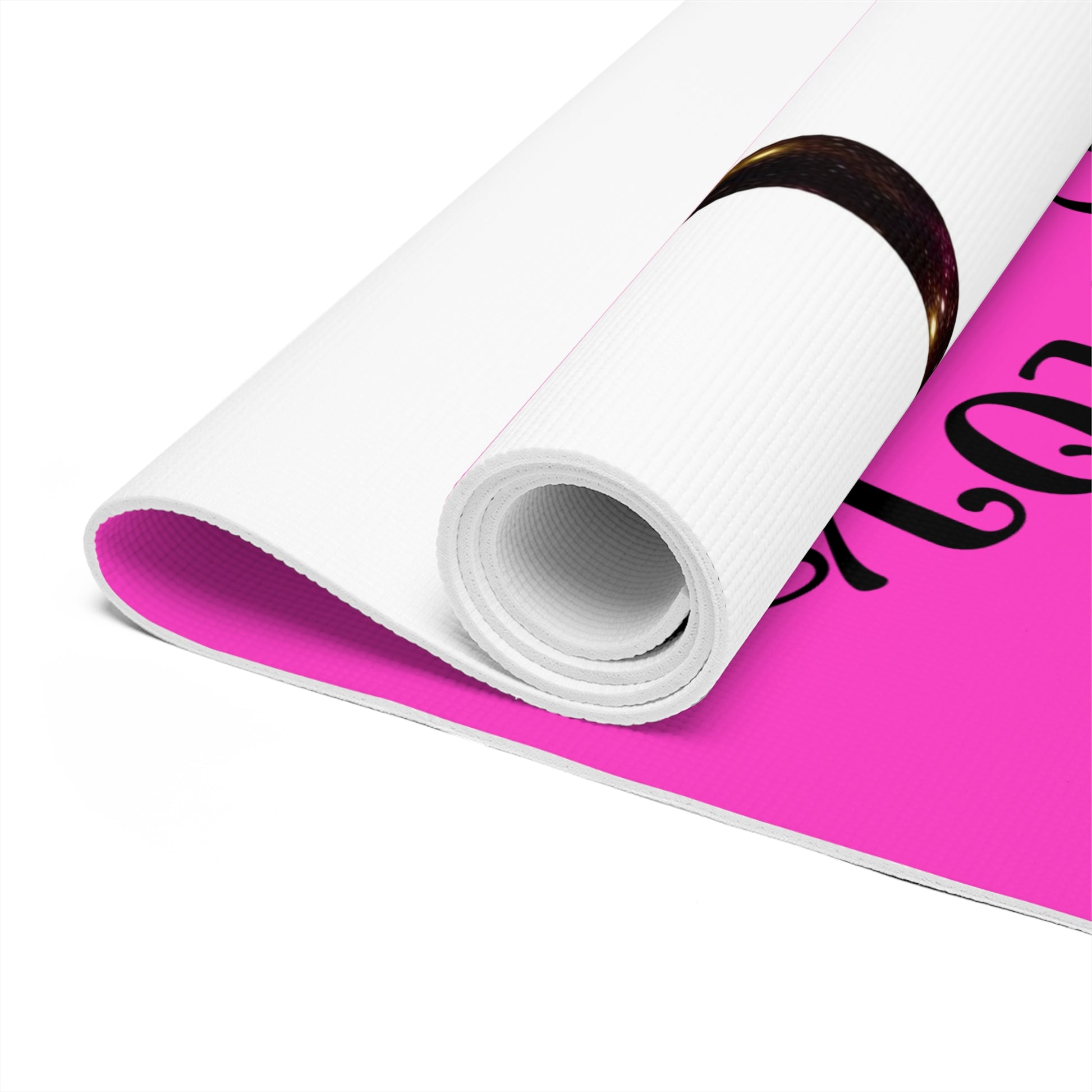 Galaxy Warrior Pose Foam Yoga Mat | Pink Yoga Love Design | Gift For Her - Best Yoga Mats for Home Workouts