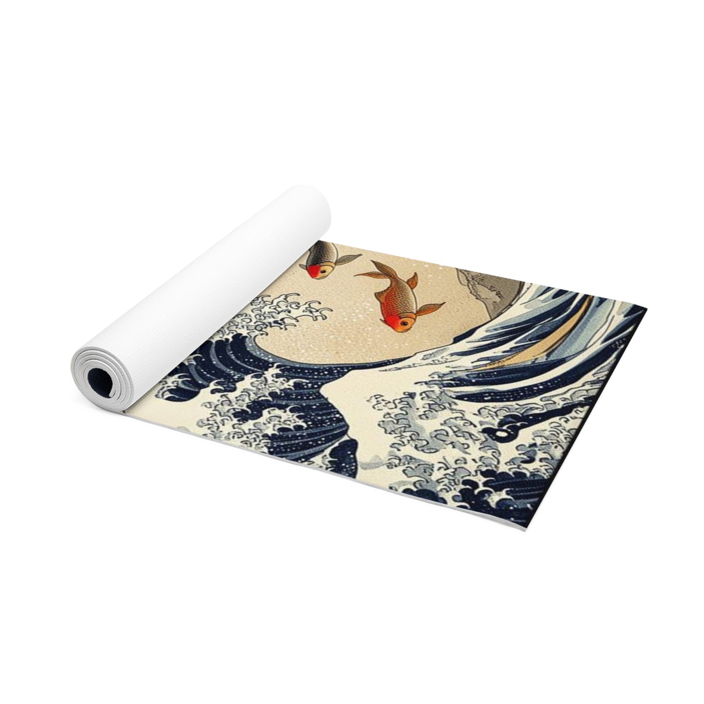 Koi Wave Sun Foam Yoga Mat | Japanese Cherry Blossom Zen Design - Best Yoga Mats for Home Workouts