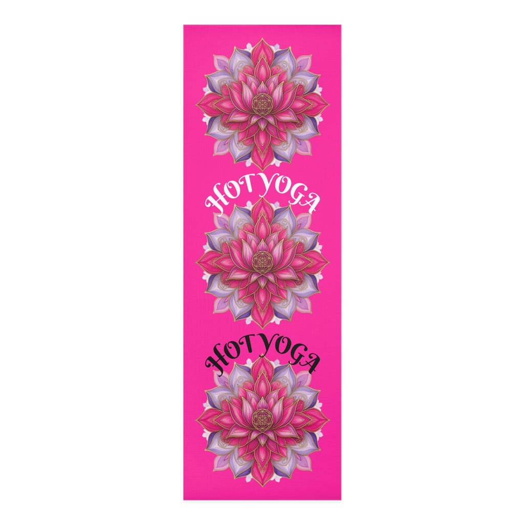 Pink Lotus Bloom Yoga Mat | Inspirational Fitness Mat for Meditation, Pilates & Home Gym, Gift for Active Women Printify