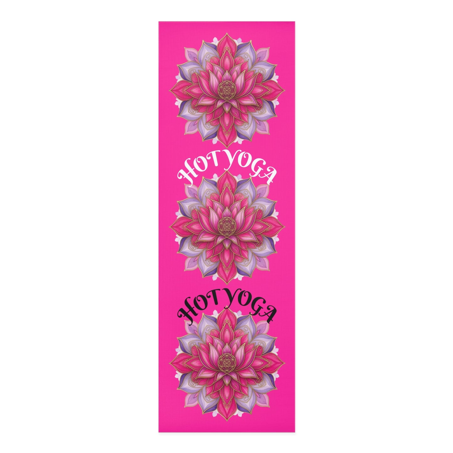 Pink Lotus Bloom Yoga Mat | Inspirational Fitness Mat for Meditation, Pilates & Home Gym, Gift for Active Women - Best Yoga Mats for Home Workouts