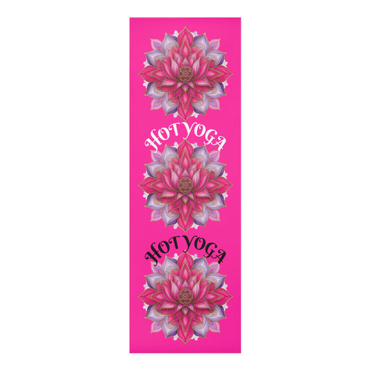 Pink Lotus Bloom Yoga Mat | Inspirational Fitness Mat for Meditation, Pilates & Home Gym, Gift for Active Women - Best Yoga Mats for Home Workouts