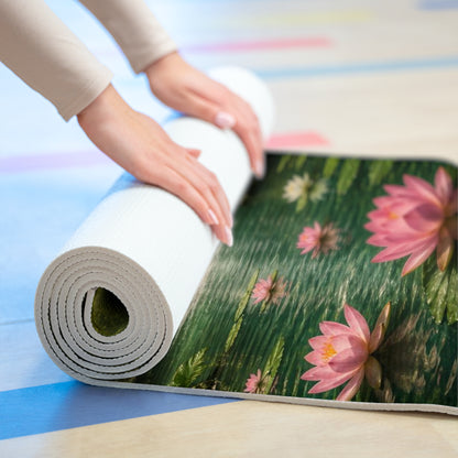 Waterfall Lotus Yoga Mat | Foam Yoga Mat - Best Yoga Mats for Home Workouts