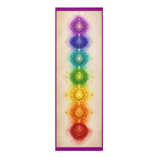Chakra Alignment Foam Yoga Mat | Seven Chakra Symbols, Energy Healing - Best Yoga Mats for Home Workouts