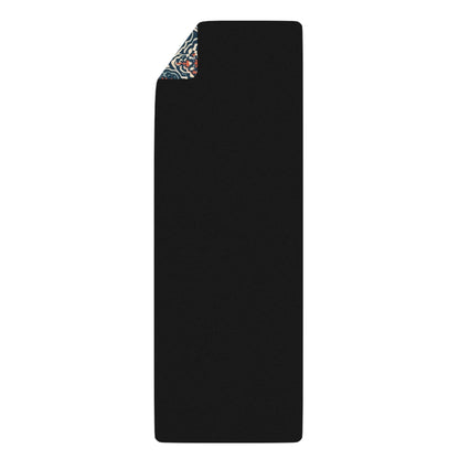 Vintage Tile Pattern Rubber Yoga Mat | Boho Moroccan Medallion Design - Best Yoga Mats for Home Workouts