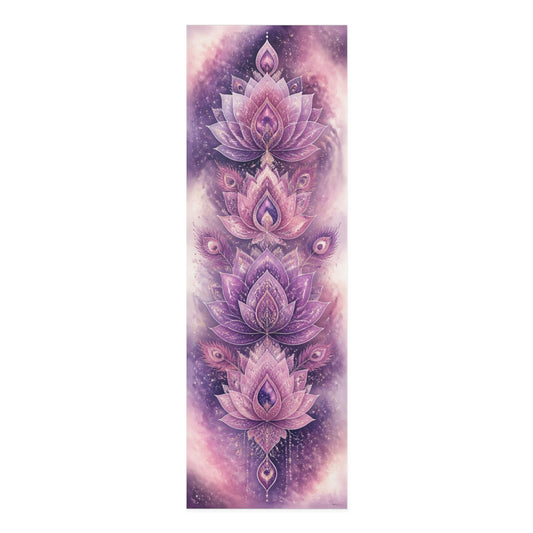 Purple Lotus Mandala Foam Yoga Mat | Floral Spiritual Meditation Mat - Best Yoga Mats for Home Workouts