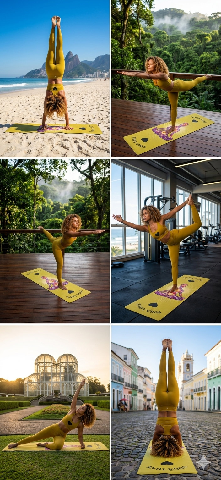 Floral Meditating Figure Yoga Love Foam Yoga Mat | Pink Chakra Design - Best Yoga Mats for Home Workouts