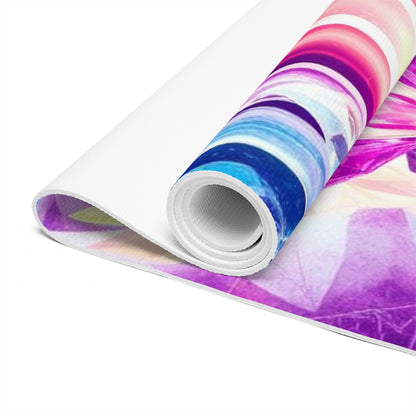 Crystal Lotus with Butterflies Foam Yoga Mat | Spiritual Chakra Design Printify