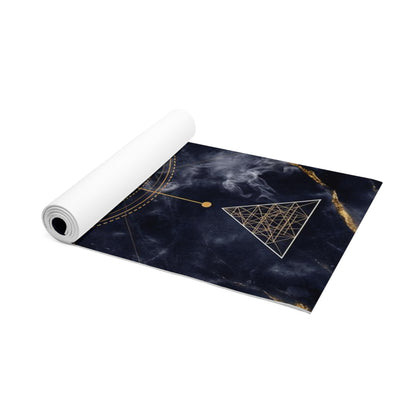 Sacred Geometry Flower of Life Foam Yoga Mat | Mystic Marble Design - Best Yoga Mats for Home Workouts