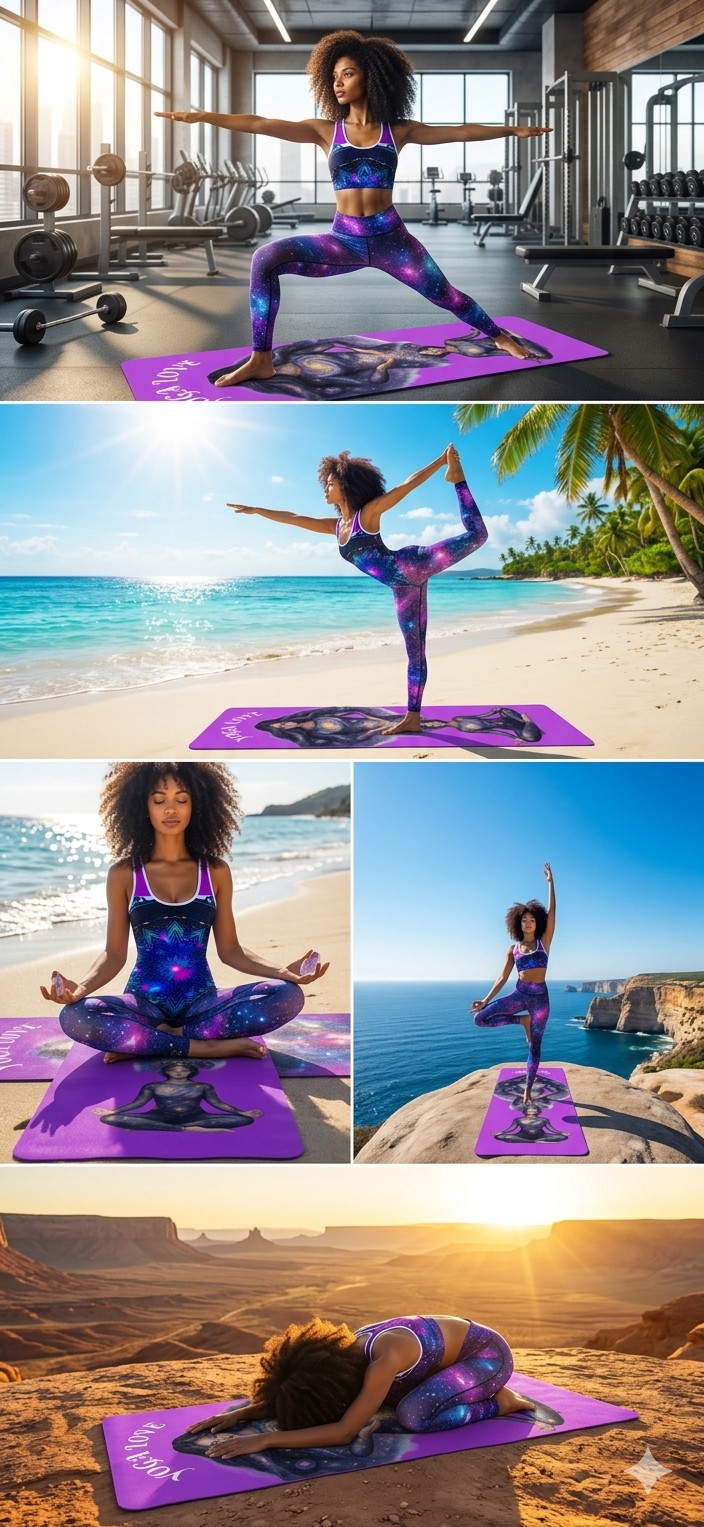 Goddess Yoga Mat, Non Slip Fitness Mat, Meditation Mat, Wellness Gift for Women, Pilates Exercise Mat Printify