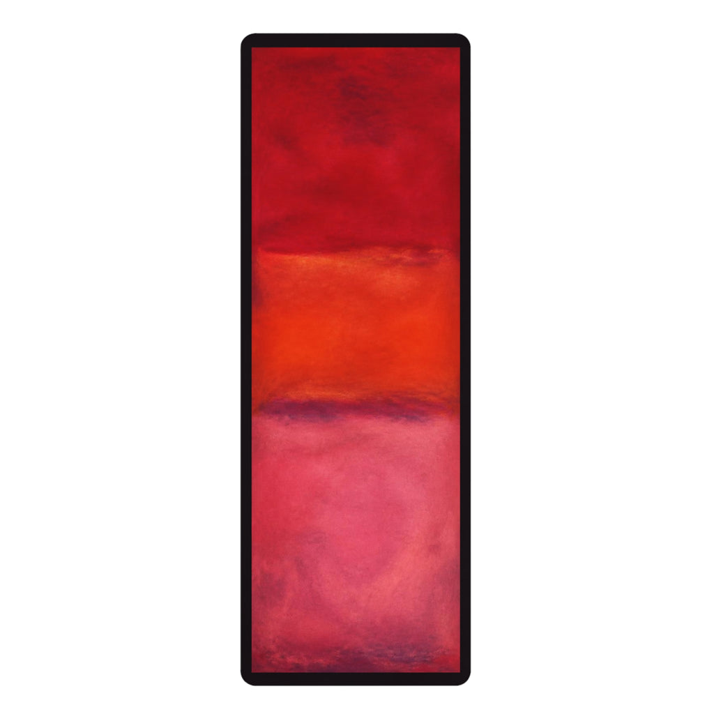 Abstract Watercolor Gradient Rubber Yoga Mat | Red Orange Pink Ombre Printify