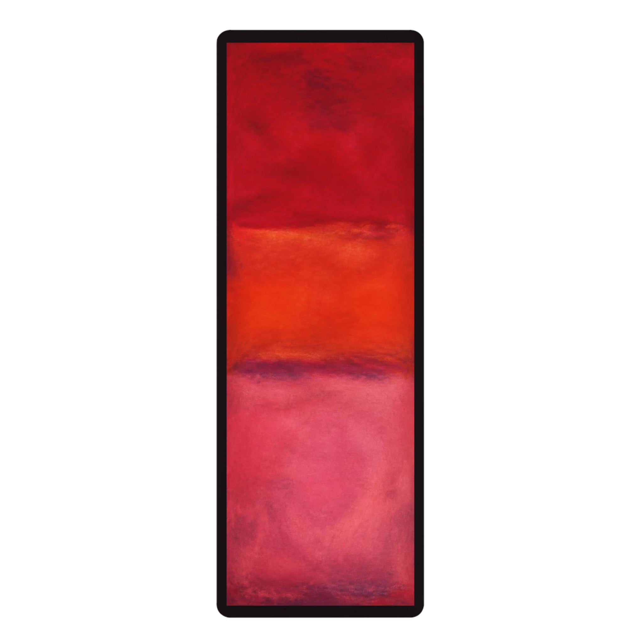 Abstract Watercolor Gradient Rubber Yoga Mat | Red Orange Pink Ombre Printify